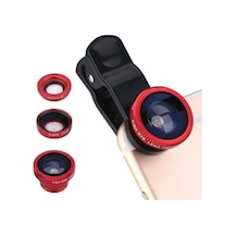 Balık Gözü Lens Fish Eye 3 Wide Geniş Açılı Makro Telefon Lensi