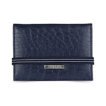 Guard Leather Guard Lacivert Croco Desenli Lastikli Spor Kartlık Çok Renkli