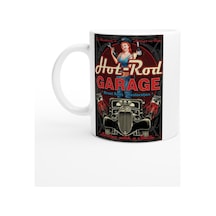 Hot-rod Mekanik Temalı Retro Kupa Bardak Renkli