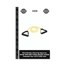 Özel Üretim Vücut İpi Egzersiz Bandı Dse-100 Yellow Direnç Lastiği Yumuşak Sarı 6 9 1200 Mm
