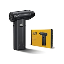 Turbo Jet Fan X9 - Çok Amaçlı Yüksek Güçlü El Fanı - 5 Kademeli Hız Ayarı, Usb-c Şarjlı, Led Aydınlatma - Bilgisayar Toz Temizleme, Mangal Yakma Ve Dış Mekan İçin Güçlü Hava Üfleyici X9