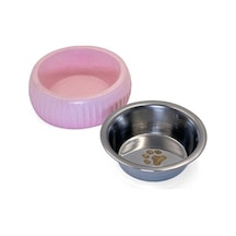 Mikopet Organik Seramik Mama Kabı Pembe