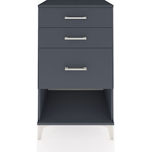 Hyperion Komodin 3 Çekmeceli 60x44x106 Antrasit-antrasit Antrasit