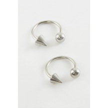 Septum Çelik Piercing 2 Adet 0510 Gümüş