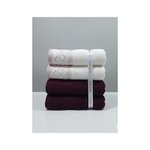 Evony Trendy Havlu- 4 Adet 50x90cm Mürdüm Pembe