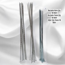 Mangal Seti 30 Parça 10 Kare Ciğer Şiş,10 Burgulu Şiş,10 Ciğer