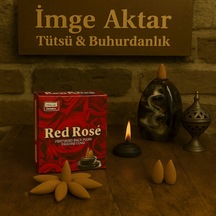 Darshan İncense Red Rose Geri Akış Tütsü 10 Adet Çok Renkli