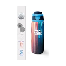 Coral High Lacivert Renkli Pipetli Ve Direkt İçim Çelik Termos 800 Ml 38550 Çok Renkli