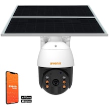 Avenir Av-s424 Dome Solar Smart Güvenlik Kamerası 4g Sim 2mp 3.6mm Wi-fi Ptz Renkli Gece Görüş Harekete Duyarlı