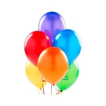 100'lü Metalik Balon Karışık Renk Parti Balonu Doğum Günü Balon Kırmızı