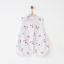 Andywawa Cherry Chatty Romper Kız Bebek Tulum Ekru Ac26681