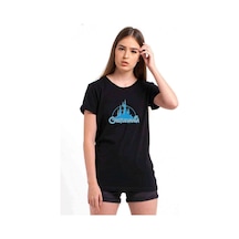 Castlevania Pixel Logo Baskılı Siyah Kadın Tshirt
