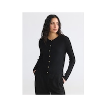 LC Waikiki Alıta Cıty Farkıyla Lcw Modest Siyah Triko Düz Kadın Hırka Siyah - 931514503 Siyah