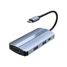 Byl-2106 7'si 1 Arada Usb-c / Type-c - Usb Yerleştirme İstasyonu Hub Adaptörü Gümüş