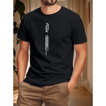 Unisex Aleman Rapero Baskılı Tasarım Tshirt SIYAH