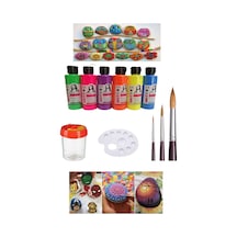 Taş Boyama Seti 6 Neon Renk Set 1 Paket