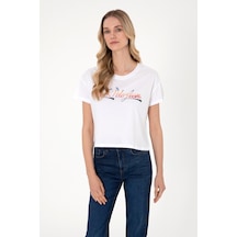 U.S. Polo Assn. Kadın Beyaz Bisiklet Yaka Tişört 50299735-VR013 U.S. Polo Assn. Kadın Beyaz Bisiklet Yaka Tişört 50299735-VR013