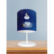 Mekta Home Bebek Ve Çocuk Odası Astronot Ve Spacex Desenli Abajur