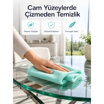 Mikrofiber Cam Bezi Çizmeden Temizlik Sağlayan Yüksek Su Emici Cam Silme Bezi 40x60 Cm 10'lu Set