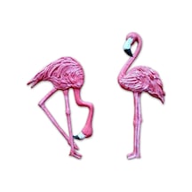 Ikili Pembe Flamingo Duvar Süsü Ev Duvar Biblo Aksesuar