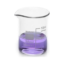 Cam Beher Dereceli 10 Ml - Kısa Form - Borosilikat 3.3
