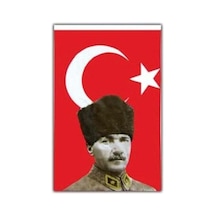 Mustafa Kemal Atatürklü Bayrak - Atalı Türk Bayrağı 50x75cm,nocolor-4fad55d8 Diğer