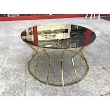 Brc Cadde Orta Sehpa Model 1054 Metal Transmisyon Çelik Gold Renk