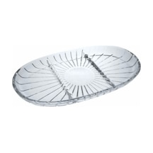 Paşabahçe 54903 Elegant Bölmeli Tabak 16x28cm Şeffaf
