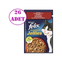 Purina Felix Sığır Eti ve Domates Soslu Yaş Kedi Maması 26 x 85 G