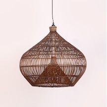 Atlas Doğal Rattan Kahverengi Avize 50x60 Cm Kahverengi