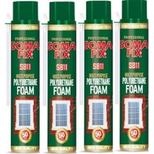4 Ad 750 ML Somafix Poliüretan Köpük Iç Çelik Kapı Pimapen Montaj