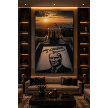Vatan Sevgisini, Cumhuriyet Ruhunu Ve Atatürk E Duyulan Saygıyı Dekorasyonunuza Taşıyan Eşsiz Bir Sanat Eseri Salon Ve Ofisleriniz De Şık Duracak Kırılmaz Lüks Temperli Cam Tablo