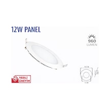 Lampist 12w Sıva Altı Slim Panel Led 6500k Beyaz Kasa