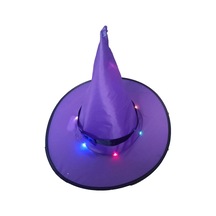 Cadılar Bayramı Parti Dekorasyonu Led Işıklı Şapkalar Lıla Mor Çok Renkli