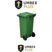 Umbex Tıbbı Atık Plastik Çöp Konteyneri 120 Litre Konteyner - A Isıya Karşı Dayanıklı- Yeşil