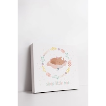 Sleep Little One Bebek Odasına Özel Kanvas Tablo 25x25 Cm