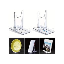 Pleksi Ürün Teşhir Ayağı Sürgülü Stand 105x90x65mm Çerçeve Tabak Telefon Tıraş Makinesi Şövale 3 Adet