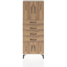 Arges Dolap 2 Raflı 4 Çekmeceli 4 Kapaklı 60x30x163 Aytaşı-çam Aytaşı