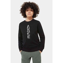 Tshirthane One Piece Baskılı Unisex Çocuk Siyah Sweatshirt Siyah