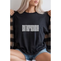 Unisex Oversize 24/1 Penye Dtf Baskılı Tişört - Dtf297 Beyaz