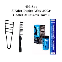 Ostwint Profesyonel Saç Şekillendirici Pudra Wax 20gr Mavi X3 Adet & Mucizevi Tarak