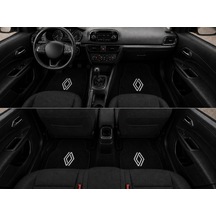 Oto Paspas Dekoratif Halı Dot Taban Renault Yazılı