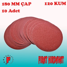 180 MM Cırt Zımpara 120 Kum 10 Adet