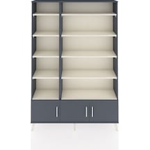 Arges Dolap 10 Raflı 3 Kapaklı 132x30x195 Antrasit-antrasit/a... Antrasit