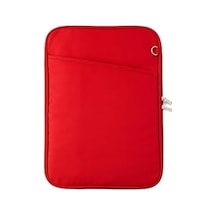 13" - 14&apos &apos - 15&apos &apos İnç Uyumlu Kırmızı Notebook Laptop Çantası Omuz Askılı Su Geçirmez Kumaş