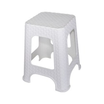 Rattan Tabure Büyük Boy Beyaz 5 Adet