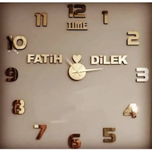 Duvar Saati Kişiye Özel İsim Yazılı Modern Tasarım Çok Renkli