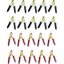 Akü Takviye Kablo Maşası Maşa Büyük Boy 15 Cm. Kırmızı-Siyah 10 Çift