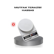 Hassas Dijital Mutfak Tartısı 1g Doğruluk, Lcd Ekran, Otomatik Kapanma Beyaz 73158353