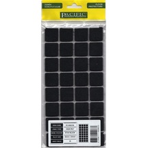 Pacific 6025 Bl Yapışkanlı Keçe 25 Mm X 25 Mm Siyah